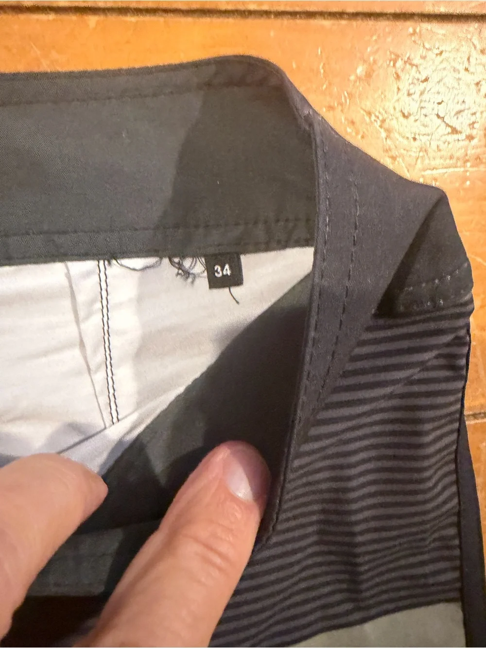 Quiksilver Men’s Black, Olive & Gray Stripe Boardshorts